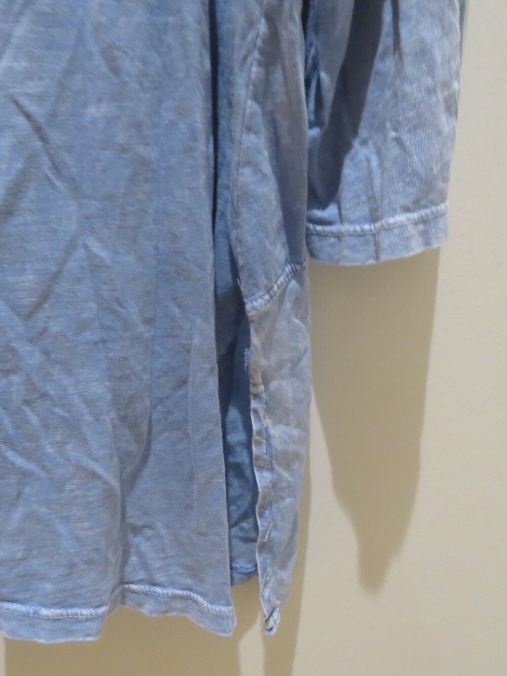 JESS & JANE Artsy Abstract Art To Wear Floral Asymmetric Top Lagenlook Size 2XL - Picture 9 of 14